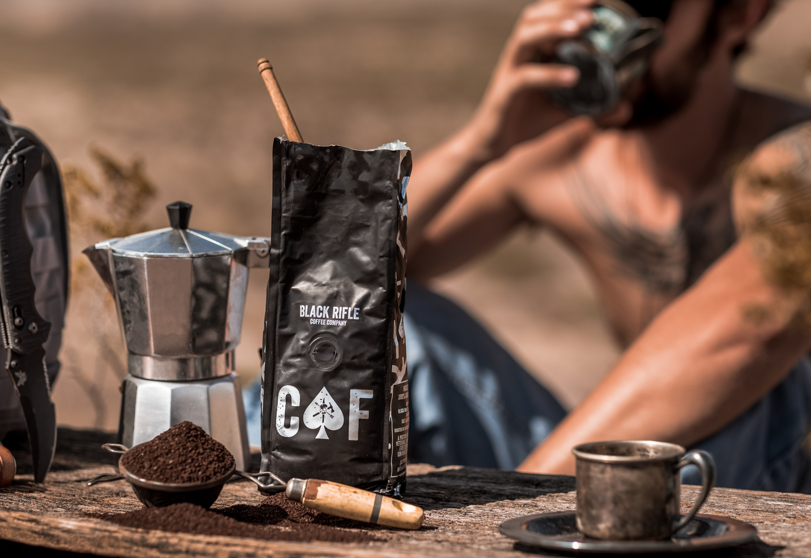 Product Photography for Black Rifle Coffee Company by Jason Risner at Big Bend