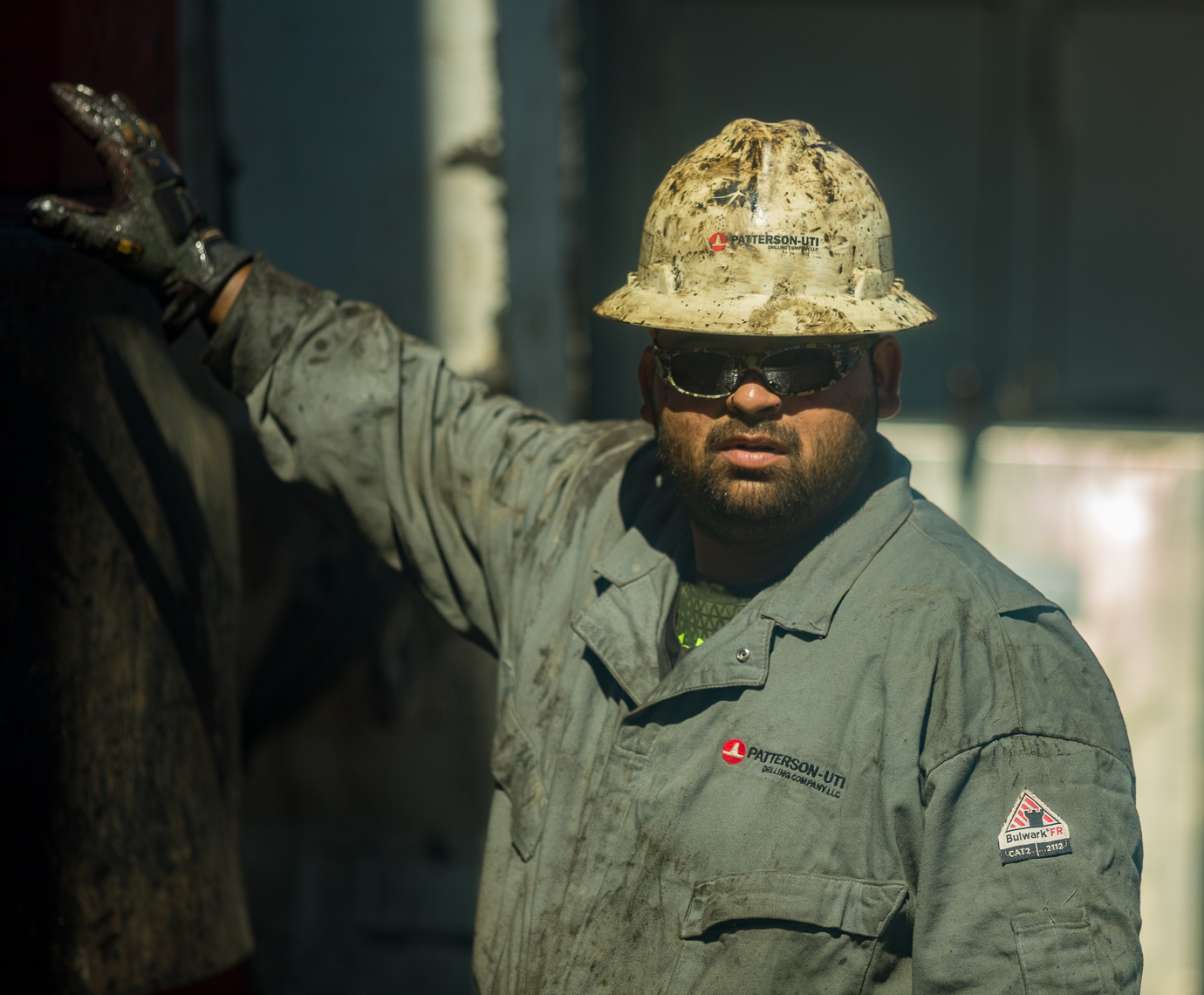 Industrial Patterson-UTI Employee Wearing Bulwark Coveralls by Jason Risner Photography