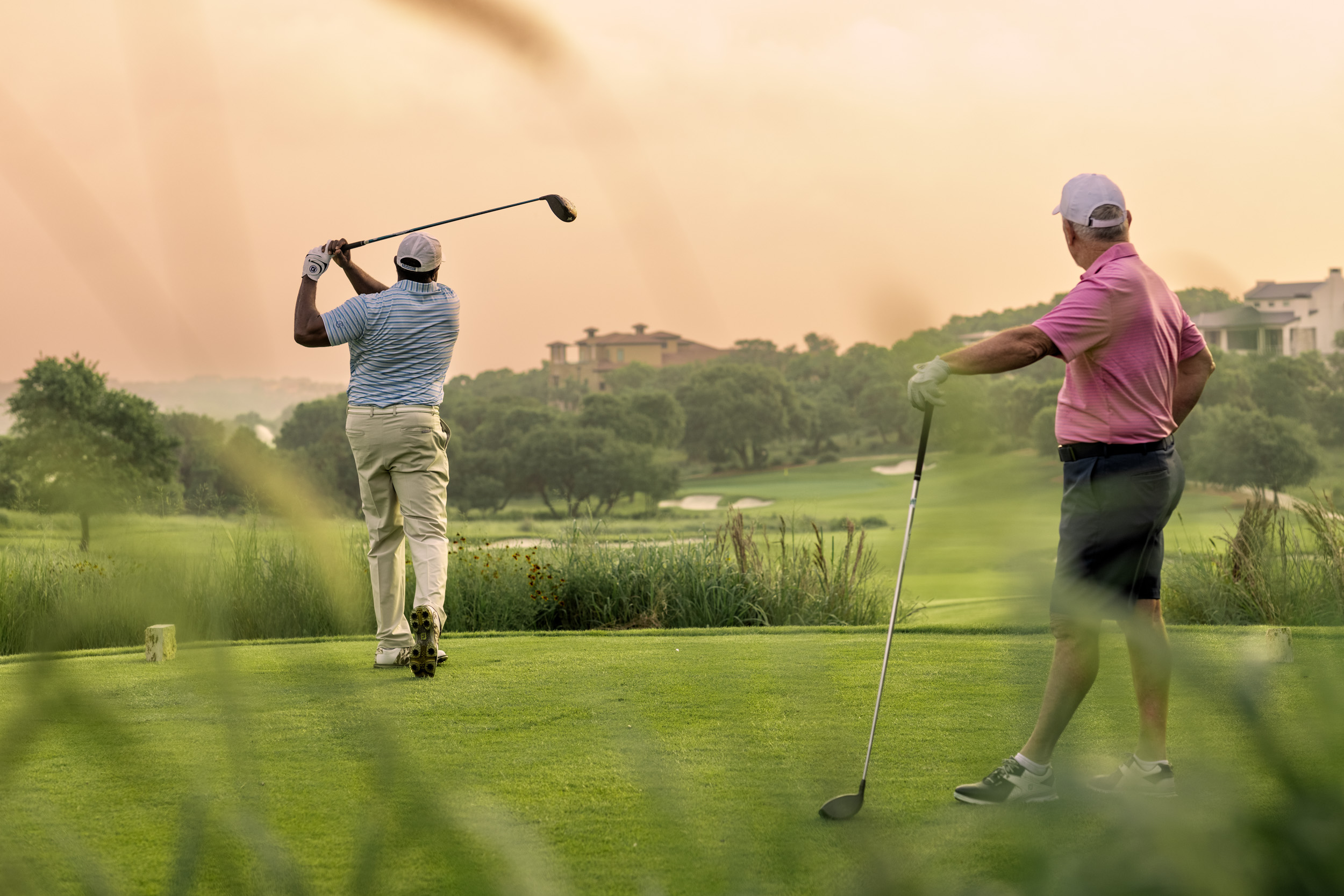 man teeing off at cordillera ranch golf course